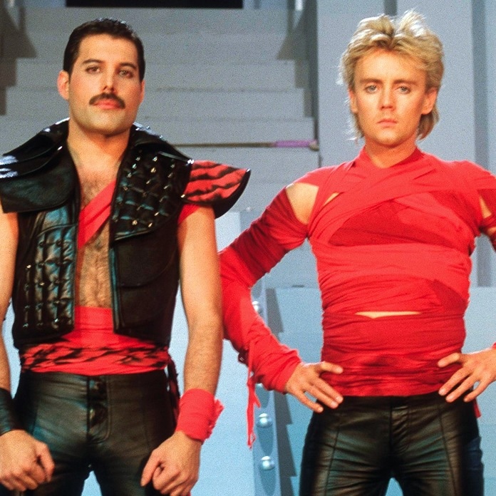 Roger Taylor and Freddie Mercury in Ragio Ga Ga music video